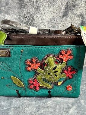 CHALA Mini Crossbody - Frog Bag in Green & Brown NWT